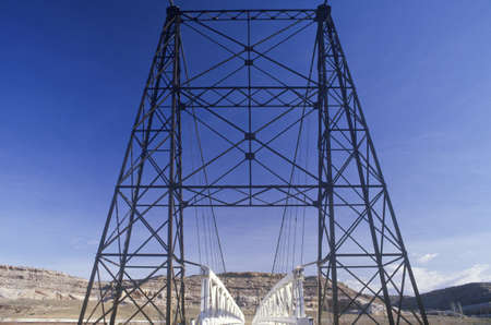 An old bridge over the Colorado River in Southern Utahのeditorial素材