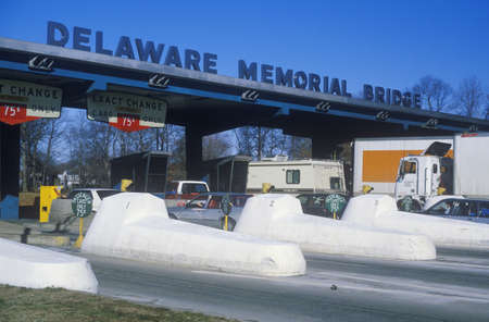 Toll booths to the Delaware Memorial Bridgeのeditorial素材