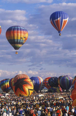 Balloons take to the air at the Albuquerque International Balloon Fiesta in New Mexicoのeditorial素材