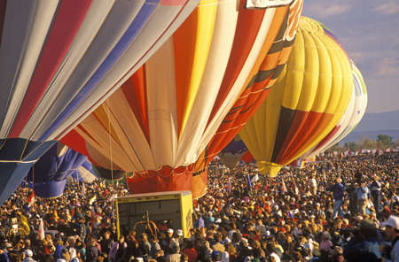 Balloons take to the air at the Albuquerque International Balloon Fiesta in New Mexicoのeditorial素材