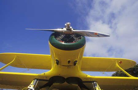 A biplane in San Francisco, Californiaのeditorial素材