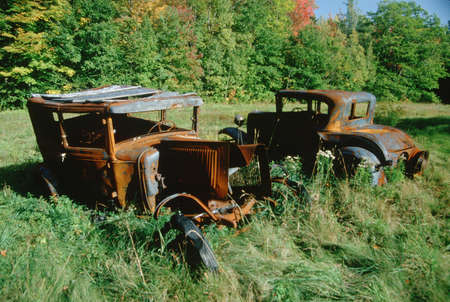 Junk cars in Vermontのeditorial素材