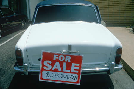 A car for sale at the Beverly Hills Car Show in Beverly Hills, Californiaのeditorial素材