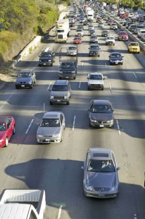 405 freeway near Sunset Blvd. at rush hour, Los Angeles, California