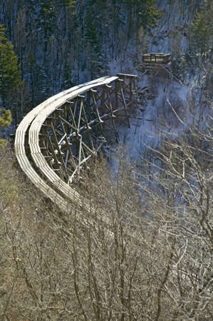 Old wooden trellis for mining in Southern New Mexicoのeditorial素材