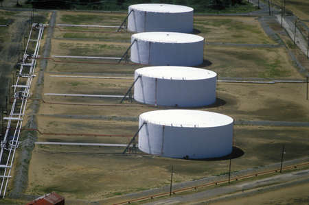 Oil tanks, NJのeditorial素材