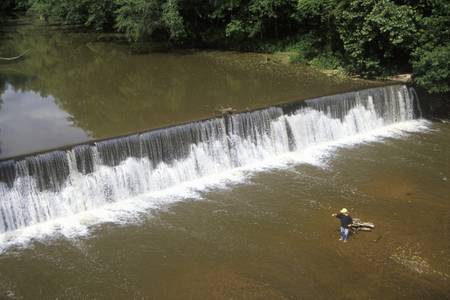 Fishing at Cushaw Hydroelectric Project, VAのeditorial素材
