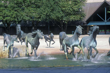 Mustangs of Los Colinas, Worlds largest Equestrian sculpture, Los Colinas, TXのeditorial素材