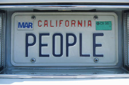Vanity License Plate - Californiaのeditorial素材