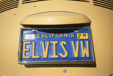 Vanity License Plate - Californiaのeditorial素材