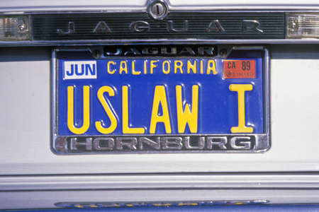 Vanity License Plate - Californiaのeditorial素材
