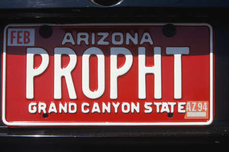 Vanity License Plate - Arizonaのeditorial素材