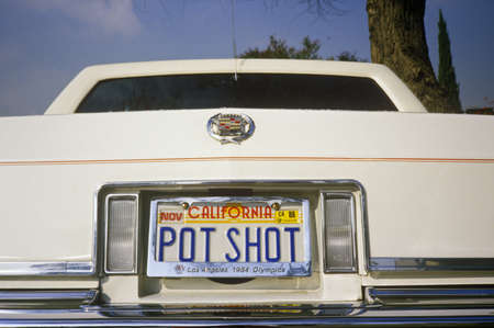 Vanity License Plate - Californiaのeditorial素材