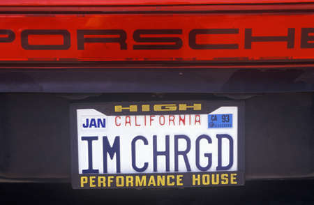Vanity License Plate - Californiaのeditorial素材
