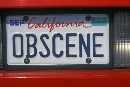 Vanity License Plate - Californiaのeditorial素材