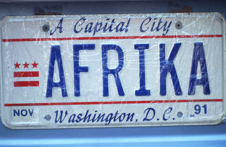 Vanity License Plate - Washington, DCのeditorial素材