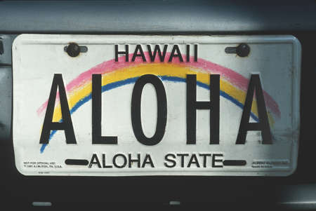 Vanity License Plate - Hawaiiのeditorial素材