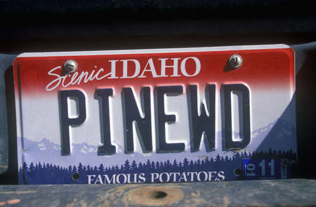 Vanity License Plate - Idahoのeditorial素材
