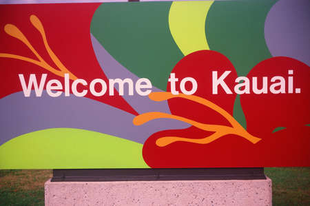 Welcome to Hawaii Signのeditorial素材