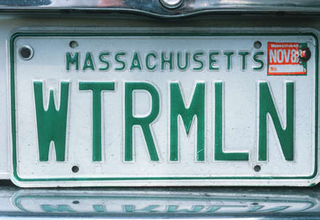 Vanity License Plate - Massachusettsのeditorial素材