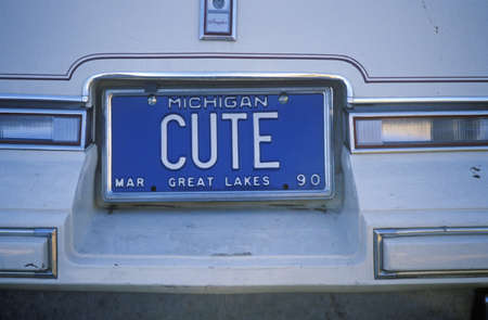 Vanity License Plate - Michiganのeditorial素材