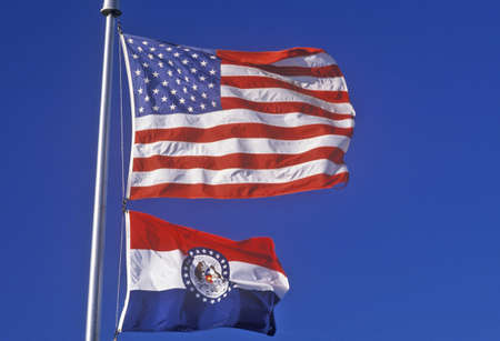 State Flag of Missouriのeditorial素材