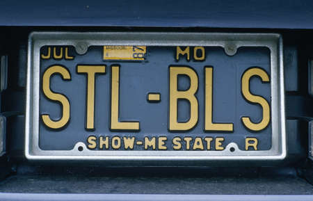 Vanity License Plate - Missouriのeditorial素材