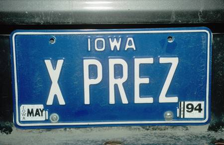 Vanity License Plate - Iowaのeditorial素材