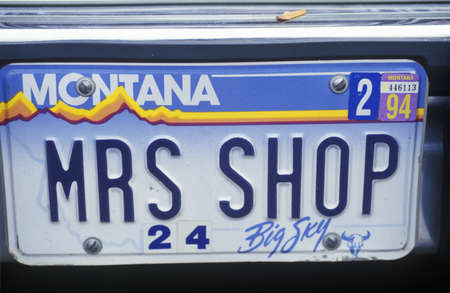 Vanity License Plate - Montanaのeditorial素材