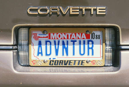 Vanity License Plate - Montanaのeditorial素材