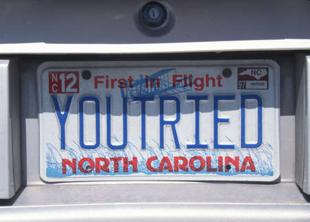 Vanity License Plate - North Carolinaのeditorial素材