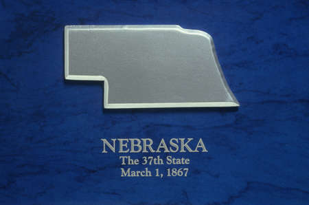 Silver Map of Nebraskaのeditorial素材