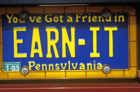 Vanity License Plate - Pennsylvaniaのeditorial素材