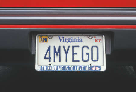 Vanity License Plate - Virginiaのeditorial素材