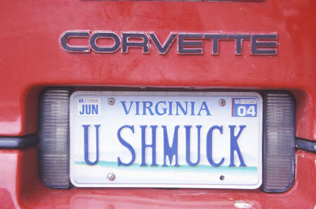 Vanity License Plate - Virginiaのeditorial素材
