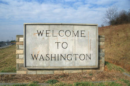 Welcome to Washington State Signのeditorial素材