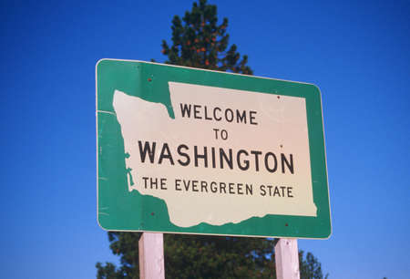 Welcome to Washington State Signのeditorial素材
