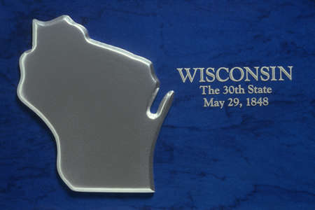 Silver Map of Wisconsinのeditorial素材