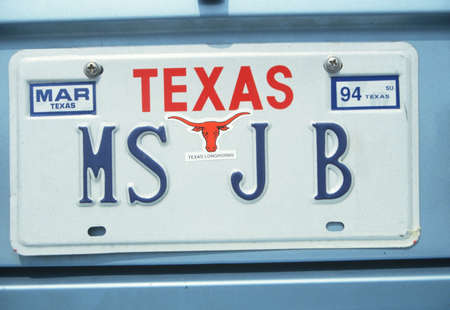 Vanity License Plate - Texasのeditorial素材