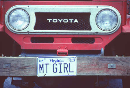 Vanity License Plate - Virginiaのeditorial素材