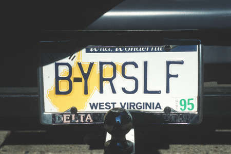 Vanity License Plate - West Virginiaのeditorial素材