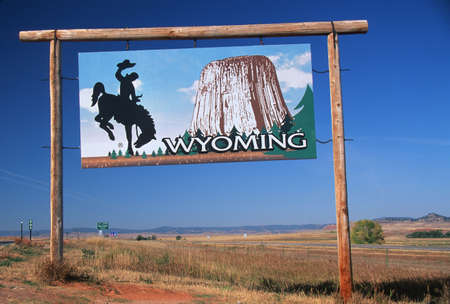 Welcome to Wyoming Signのeditorial素材