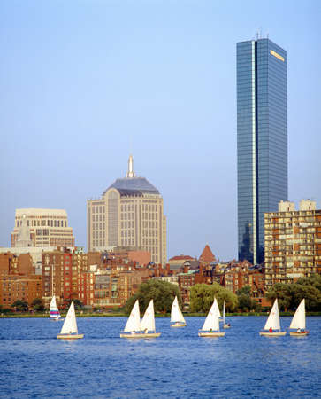 Sailing, Charles River, Boston, Massachusettsのeditorial素材