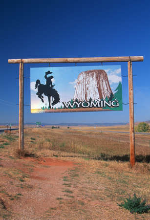 Welcome to Wyoming Signのeditorial素材