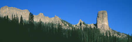 Chimney Peak in Uncompahgre National Forest, Ridgeway, Coloradoのeditorial素材