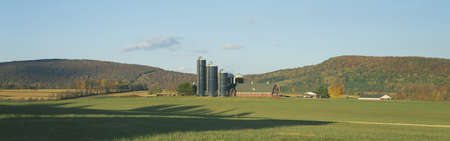Barn and Silos, Dutchess County, New Yorkのeditorial素材