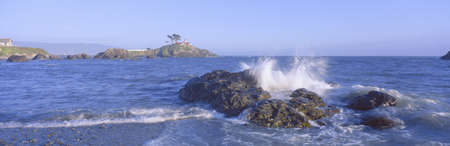 Lighthouse off Front Street, Crescent City, Californiaのeditorial素材