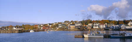 Lobster Village in Autumn, Stonington, Maineのeditorial素材