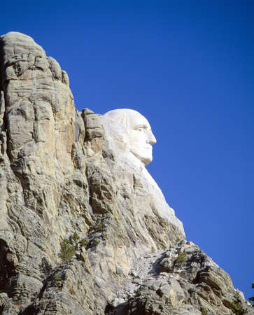 George Washington on Mount Rushmore, South Dakotaのeditorial素材