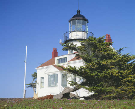 Point Pinos Light House, longest continuous use in the West, Pacific Grove, Californiaのeditorial素材